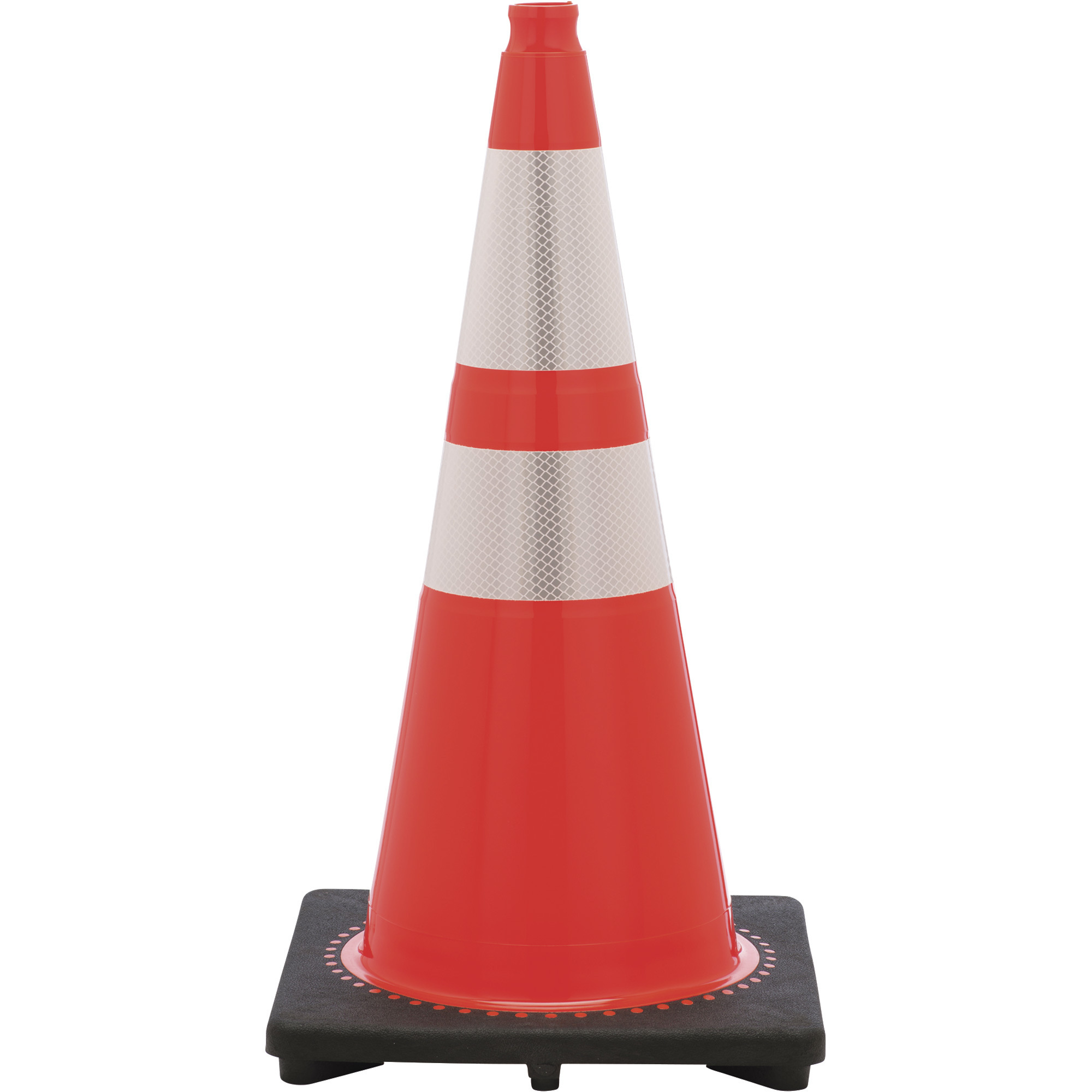 JBC Revolution Series Traffic Cone, Wide Design, Orange Reflective, Recessed Collar, 28in. Height, Model# RS70045CT3M64